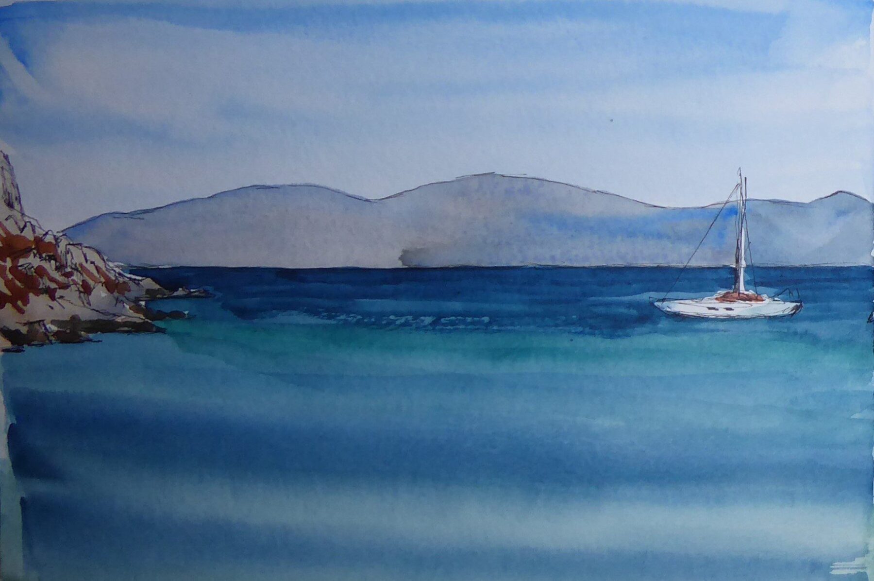 Greece watercolour