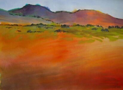 Sketch: Fossil hills, inks