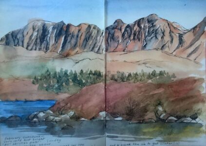 Sketch: Last snows, Quinag
