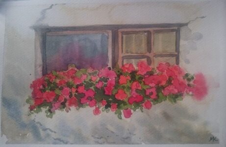Sketch: Window box, Corvara