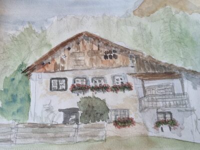 Sketch: Beneath Sassongher, Alison