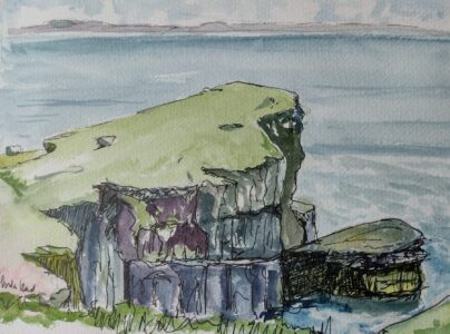 Sketch: Cliff's cliffs, Handa