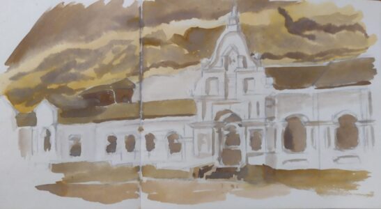 Sketch: Dambulla cave temple