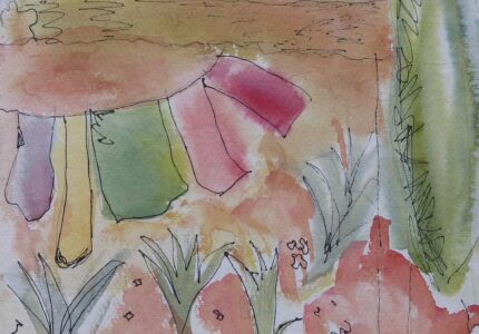 Sketch: Diane's washing line