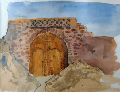 Sketch: Katrina's door, Tamnougalt
