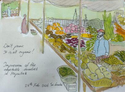 Sketch: Market scene, Isabella