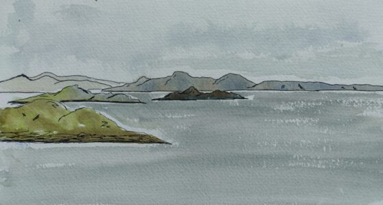 Sketch: Mill beach view, Sandie