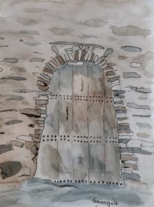 Sketch: Sue's kasbah door