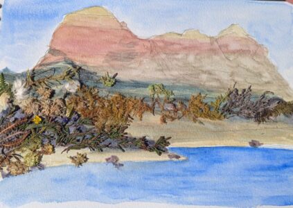 Sketch: Suilven textural exercise, Joanna