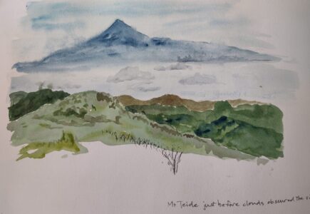 Sketch: Teide from Centro Visitantes (Liz)