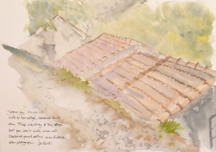 Sketch: Rainy ruins